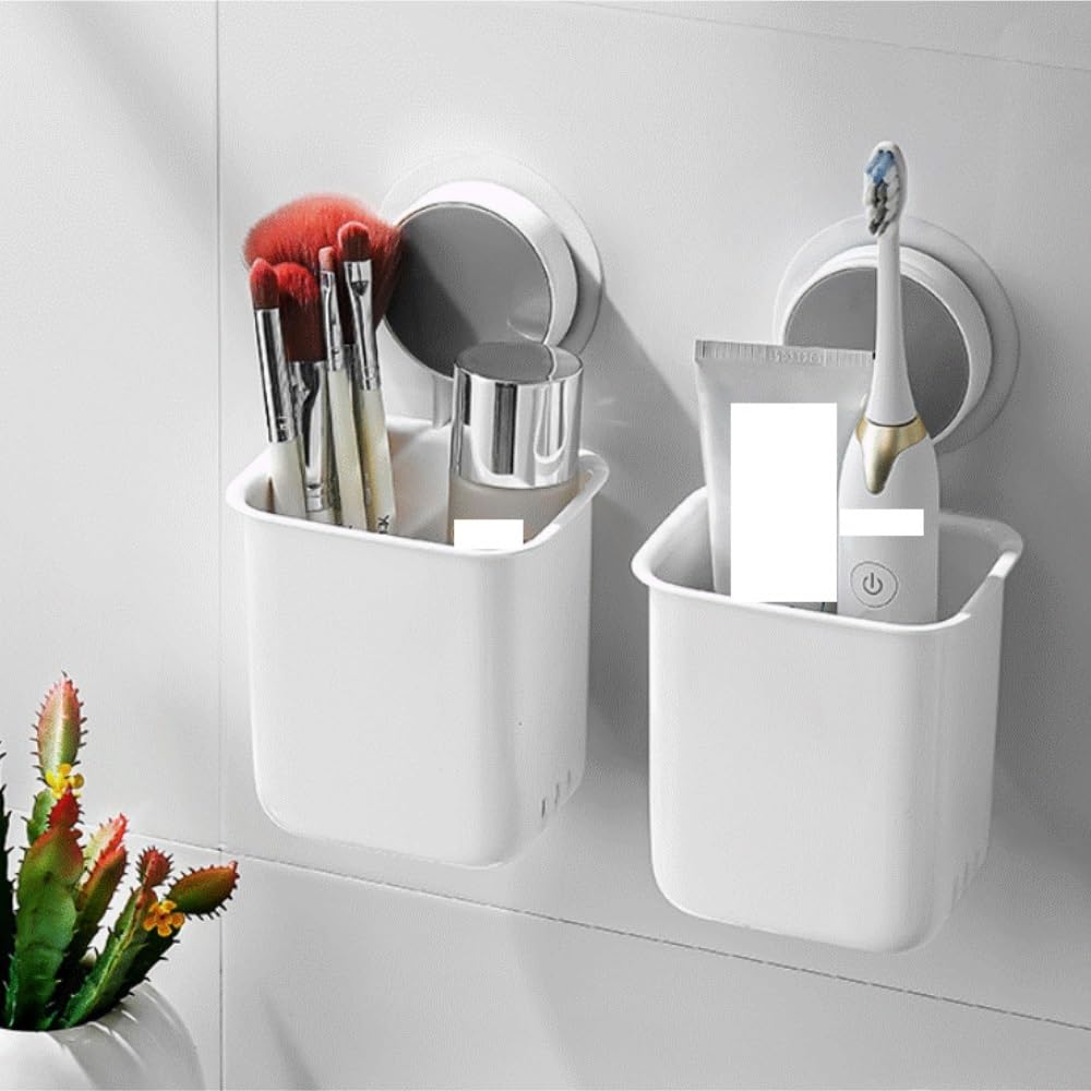 Modern Porta Cepillos De Dientes, Soporte De Pared For Cepillos Dientes con Funciones Almacenamiento Drenaje, No Requiere Perforación Ahorra Espacio(1pcs)