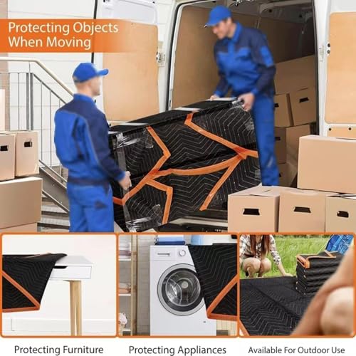 image for Mintboo Large Moving Blankets 80 * 72in Heavy Duty Packing Blankets fo