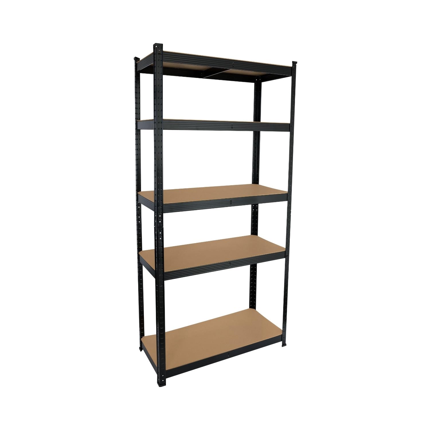 THINIA HOME - Estantería Modular Almacenaje, Acero y MDF Antihumedad, Hogar, Trastero, Garajes y Talleres, 5 Baldas Ajustables, Carga Máxima 875Kg, 90x40x180cm (Largo x Ancho x Alto)