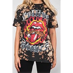 Rolling Stones The T Shirt Tattoo Flames Logo Nouveau Officiel Dip Dye Gris - Les Beatles, Paul McCartney, John Lennon, RIngo Starr, George Harrison Rolling Stones The T Shirt Tattoo Flames Logo Nouveau Officiel Dip Dye Gris – Image 7
