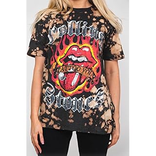 Rolling Stones The T Shirt Tattoo Flames Logo Nouveau Officiel Dip Dye Gris - Les Beatles, Paul McCartney, John Lennon, RIngo Starr, George Harrison Rolling Stones The T Shirt Tattoo Flames Logo Nouveau Officiel Dip Dye Gris – Image 7