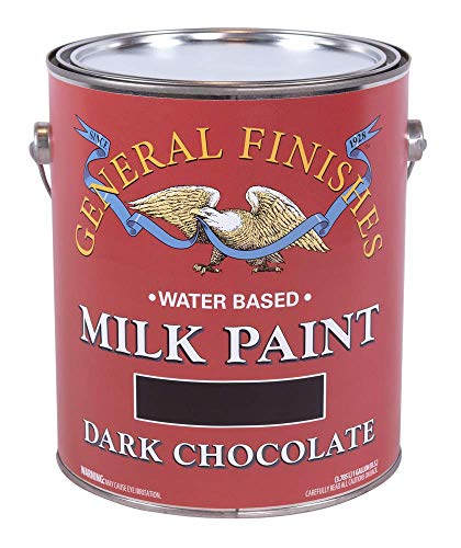 General Finishes Water Based Milk Paint, 1 Gallon, Dark Chocolate