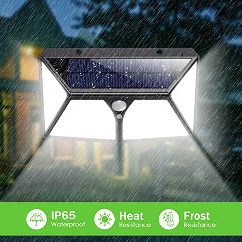 Solar Lights Outdoor 254 LED,Automatic Illumination Feob Solar Motion Sensor Security Lights [2500LM-2500mAh] - 3 Optional Modes, IP65 Waterproof Solar Lamp Solar Powered Wall Light (2 Pack)