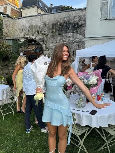 Sequin Homecoming Dresses for Teens Short HOCO Sparkly A Line Mini Ruffle Cocktail Party Gowns2