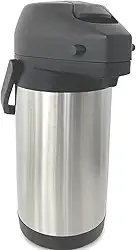 Garrafa Térmica de Inox 2,5 Litros Ampola de Inox Base Giratória Com Alavanca Madri Unitermi (Aço Inoxidável)