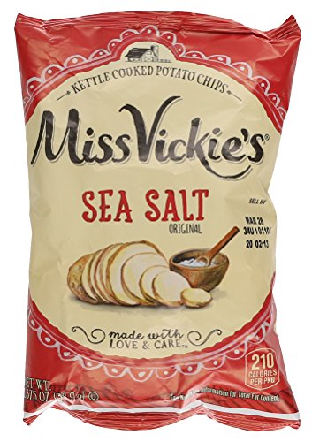 Miss Vickie's Kettle Cooked Potato Chips, Sea Salt, 1.375 oz (Pack of 48)