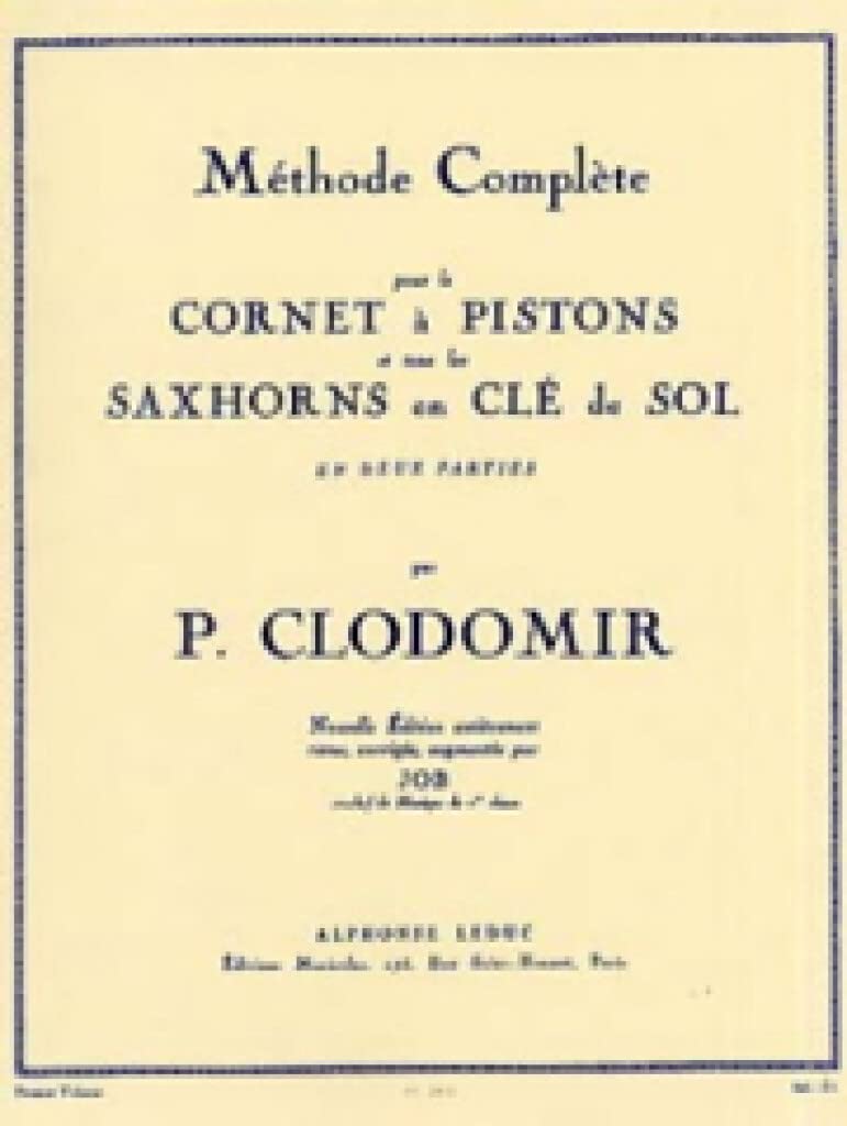 METHODE COMPLETE DE CORNET, VOL.1 - CORNET OU TOUT SAXHORN CLE DE SOL