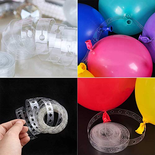 Image of Rozi Decoration Balloon Accessories Tool Kits (Balloon Chain /Arch & Glue Dot 2 roll Each) Transparent,non toxic,4 pieces