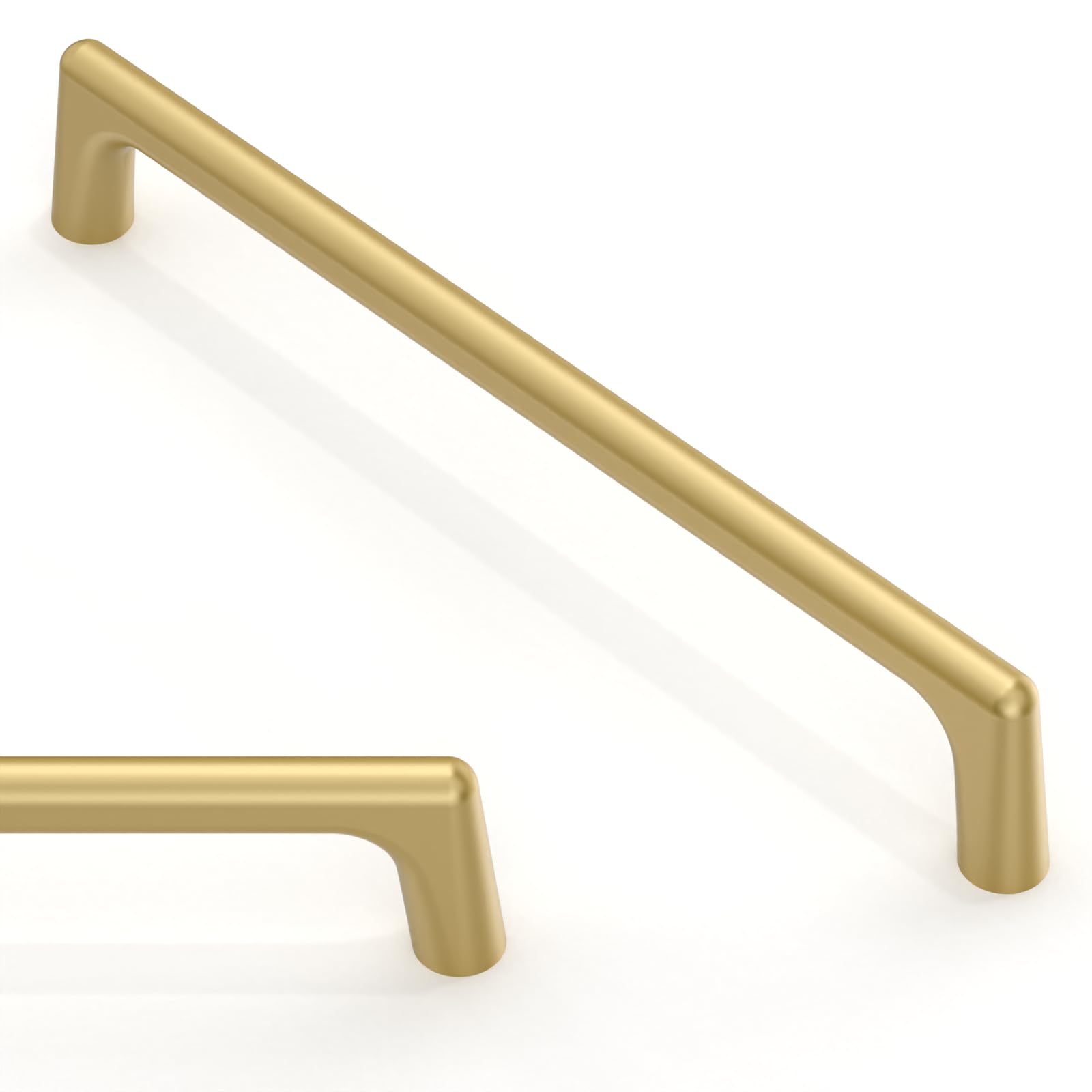 Asimerdeco 10 Pack Brushed Gold Cabinet Pulls 6.3 Inch(160mm) Kitchen Cupboard Handles Solid Zinc Alloy Cabinet Hardware Drawer Pulls — image 1