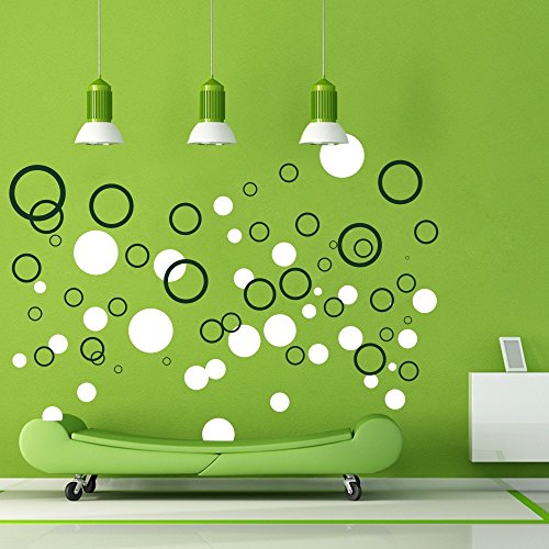 Polka Dot Stickers Retro Circles Wall Decal – Children Wall Decal Teen Bedroom Decal Room Home D¨¦cor