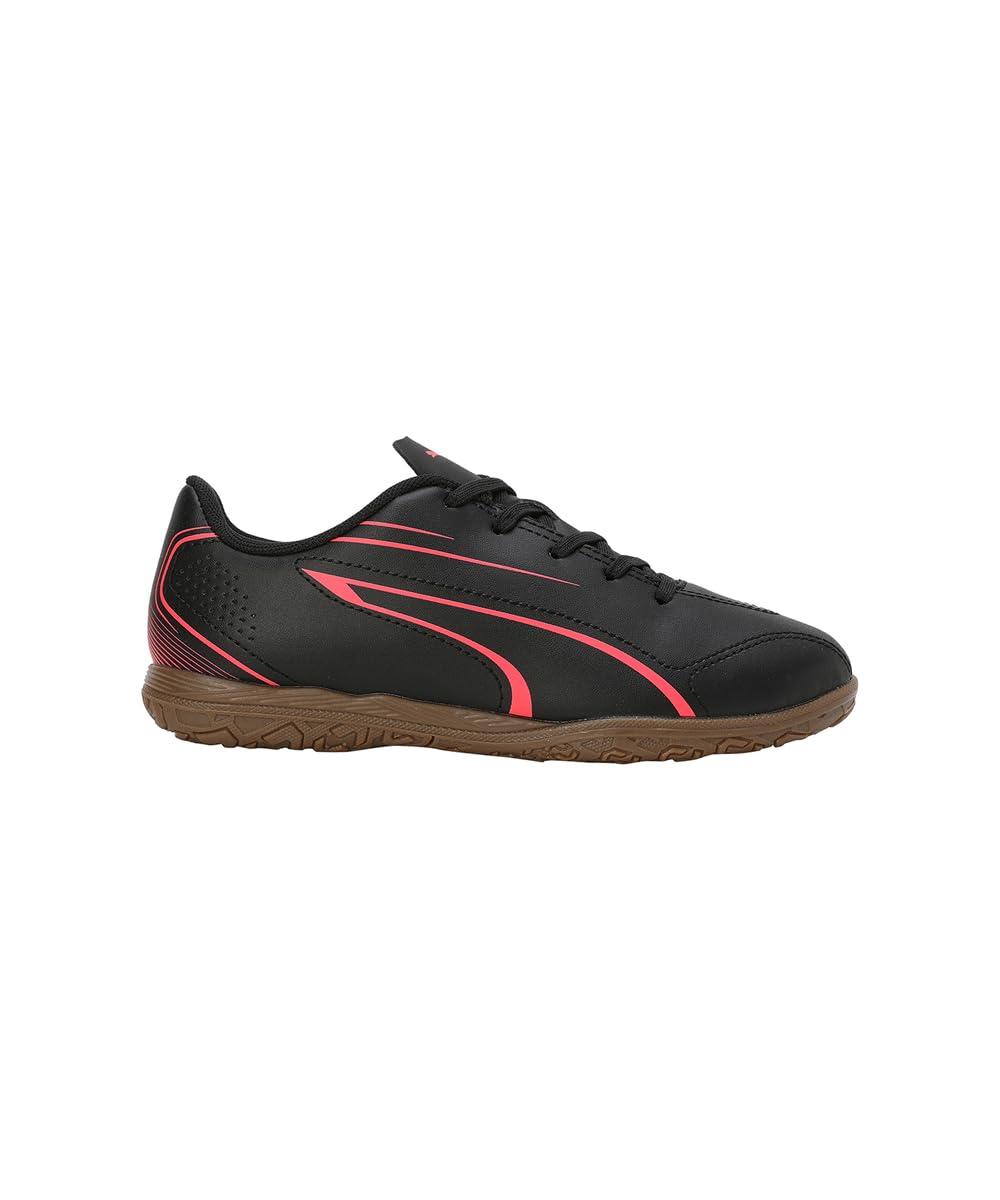 Puma Unisex-Kid Vitoria IT Jr Black-Fire Orchid Football Shoe - 12 UK (10748802) 1
