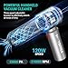 Yomile Mini Vacuum Cleaner, 2 in 1 25000PA Brushless Car Vacuum &210000RPM Air Duster 9000mAh Battery Air Blower Wireless Handheld Vacuum for Car,Office and Home
