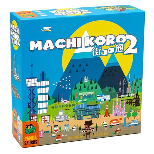 Machi Koro 2 Board Game - New Adventures Await in Your Quirky City! Fast-Paced Dice Rolling Strategy Game for Kids and Adults Ages 10+ 2-5 Players 45 Minute Playtime Made by Pandasaurus Games