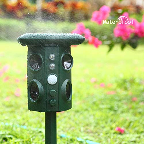 Ultraschall Tiervertreiber Solar Tierabwehr Wasserdicht Abwehr Katzenschreck Hundeschreck Marderabwehr vogelabwehr - 7