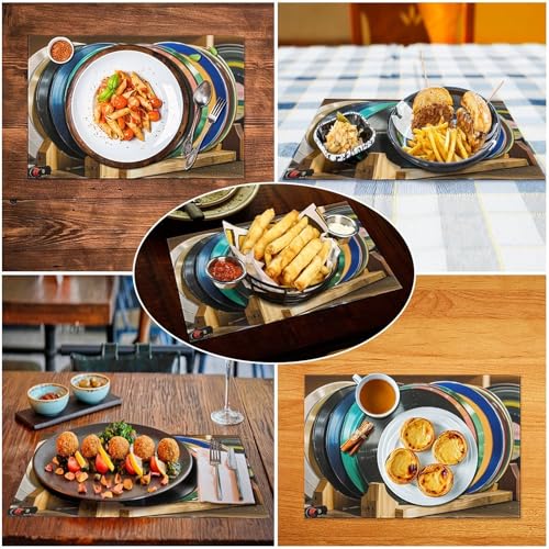 Set de table vinyle antidérapant et résistant à la chaleur en PVC - 6