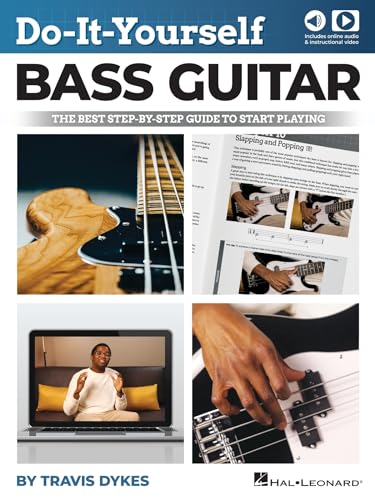 Do-It-Yourself Bass Guitar | Step-by-Step Beginner Guide with Online Audio and Video | Learn Bass Fundamentals, Tablature, Chords, Scales and Techniques | Hal Leonard Instructional Book
