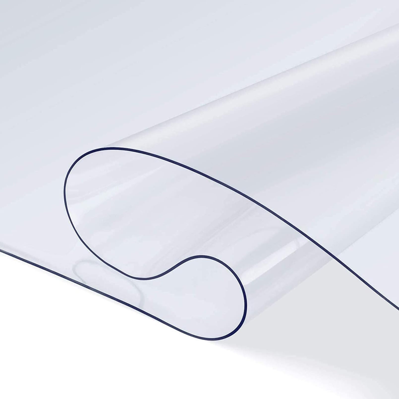 Heavy-Duty PVC Table Protector: Waterproof & Clear Tablecloth for Dining Table, Desk, and End Tables - Multiple Thicknesses & Custom Sizes,3mm,60x120cm