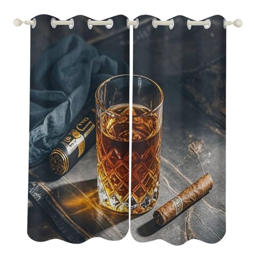 Rideaux occultants et isolants 132x213 cm imprimé pour déco maison