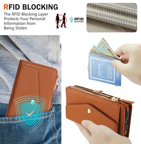 Coque détachable iPhone 15 Pro MagSafe étui portefeuille RFID et support - 5