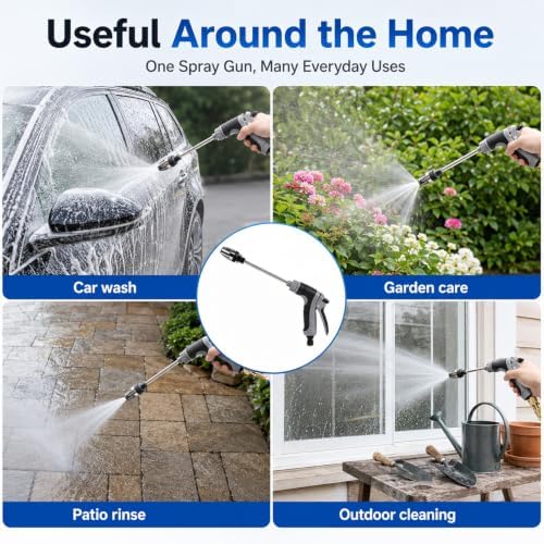 Power Blast Plus, Handheld Portable Pressure Washer with 360°Rotating Nozzle, 3 Spray Modes, Tool-Free Setup for Driveway & Outdoor Cleaning - 2