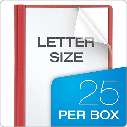 Oxford Clear Front Report Covers, Assorted Colors, Letter Size, 25 Per Box (55813Ee) #TOP6