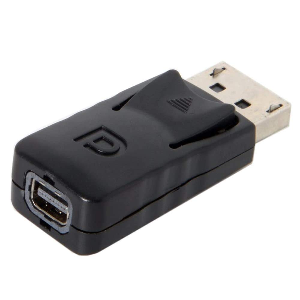 Adapter DisplayPort na Mini DisplayPort, DP na Mini DP | Wtyczka DP do gniazda Mini-DP, konwerter męski na żeński do komputera, karty graficznej, monitora i Thunderbolt 1/2, czarny