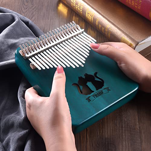 TREELF Kalimba Piano à pouce Mbira 21 touches Cadeau pour enfants et adultes débutants (bleu) - Les Beatles, Paul McCartney, John Lennon, RIngo Starr, George Harrison TREELF Kalimba Piano à pouce Mbira 21 touches Cadeau pour enfants et adultes débutants (bleu) – Image 8