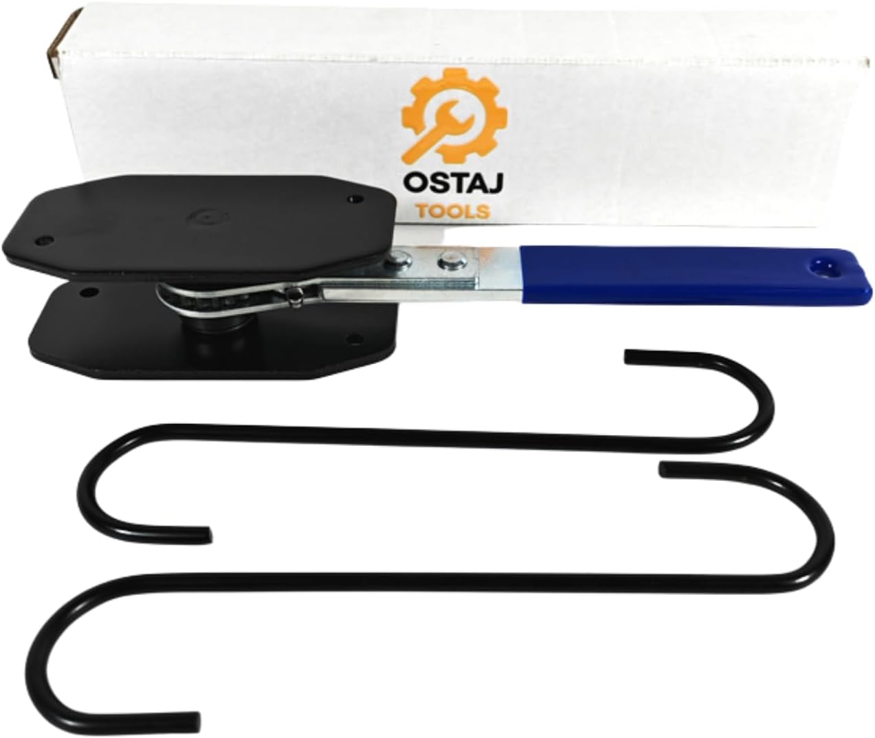 Brake Caliper Spreader Tool with 360° Rotation – Heavy-Duty Disc Brake Piston Compressor, Universal Caliper Press Tool with 2 Hooks for Brake Pad Replacement on Cars, SUVs & Light Trucks