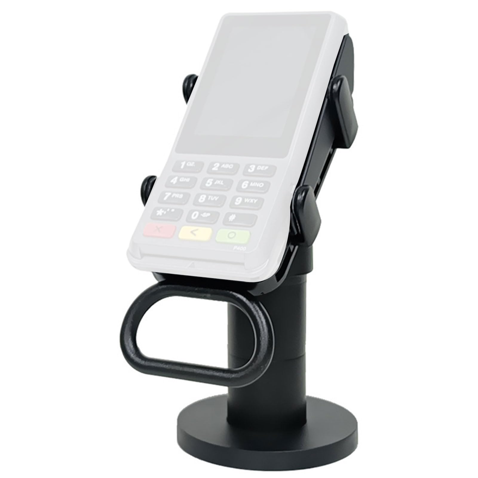 Supporto per registratore di cassa POS, supporto girevole a 180 gradi e inclinazione regolabile, supporto per carte di credito POS terminali, espositore per carte di pagamento da banco