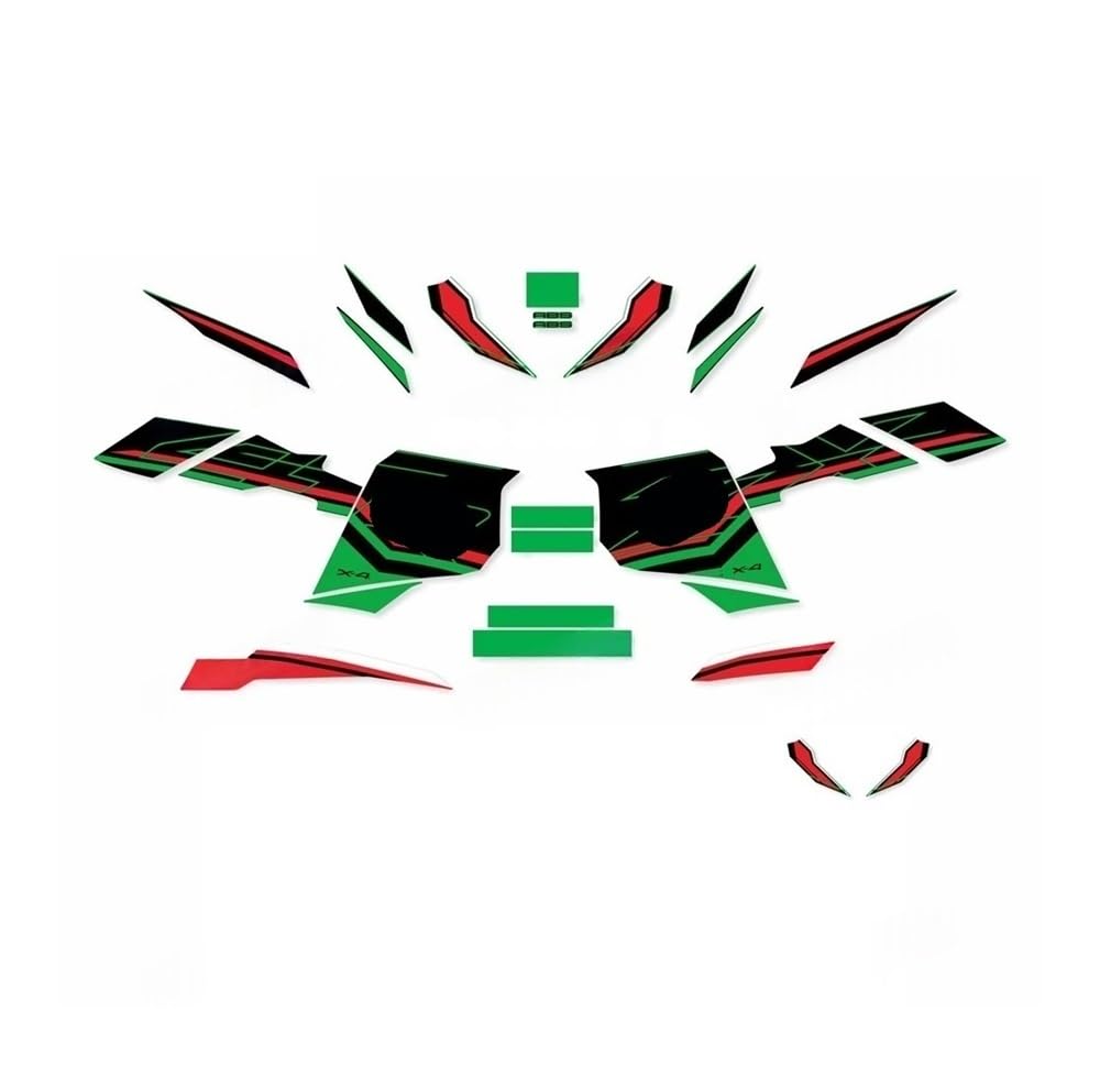 Kit Autocollant ZX-4R Contre Rayures Réservoir - Stickers Réfléchissants Carénage Moto 2023