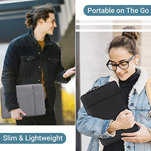 ZYB Laptop Hülle 16 Zoll Notebook Tasche 16 Zoll mit Zubehör Tasche-Schwarz – Ansicht 6