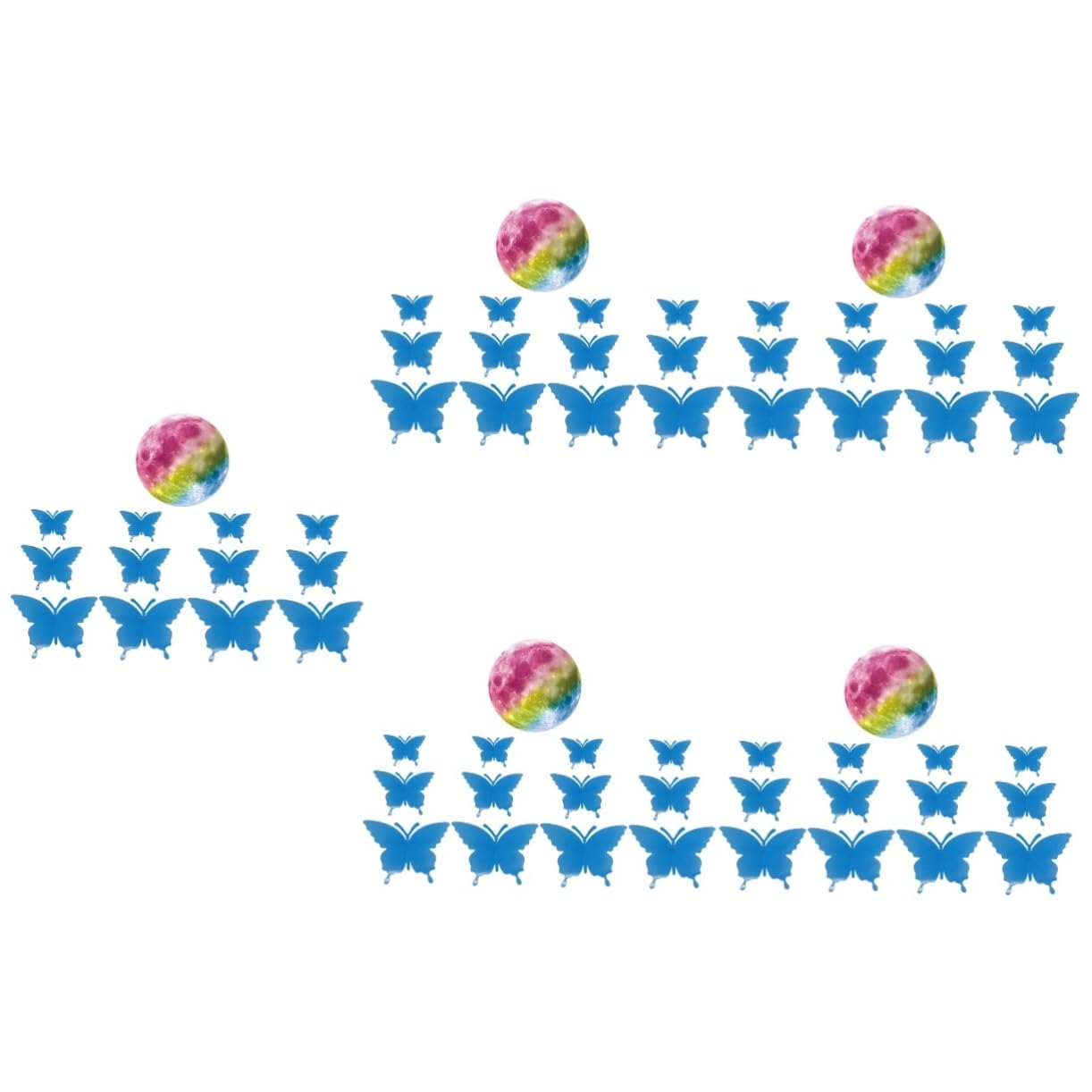 Stickers fluorescents lune moyennes dimensions haute brillance