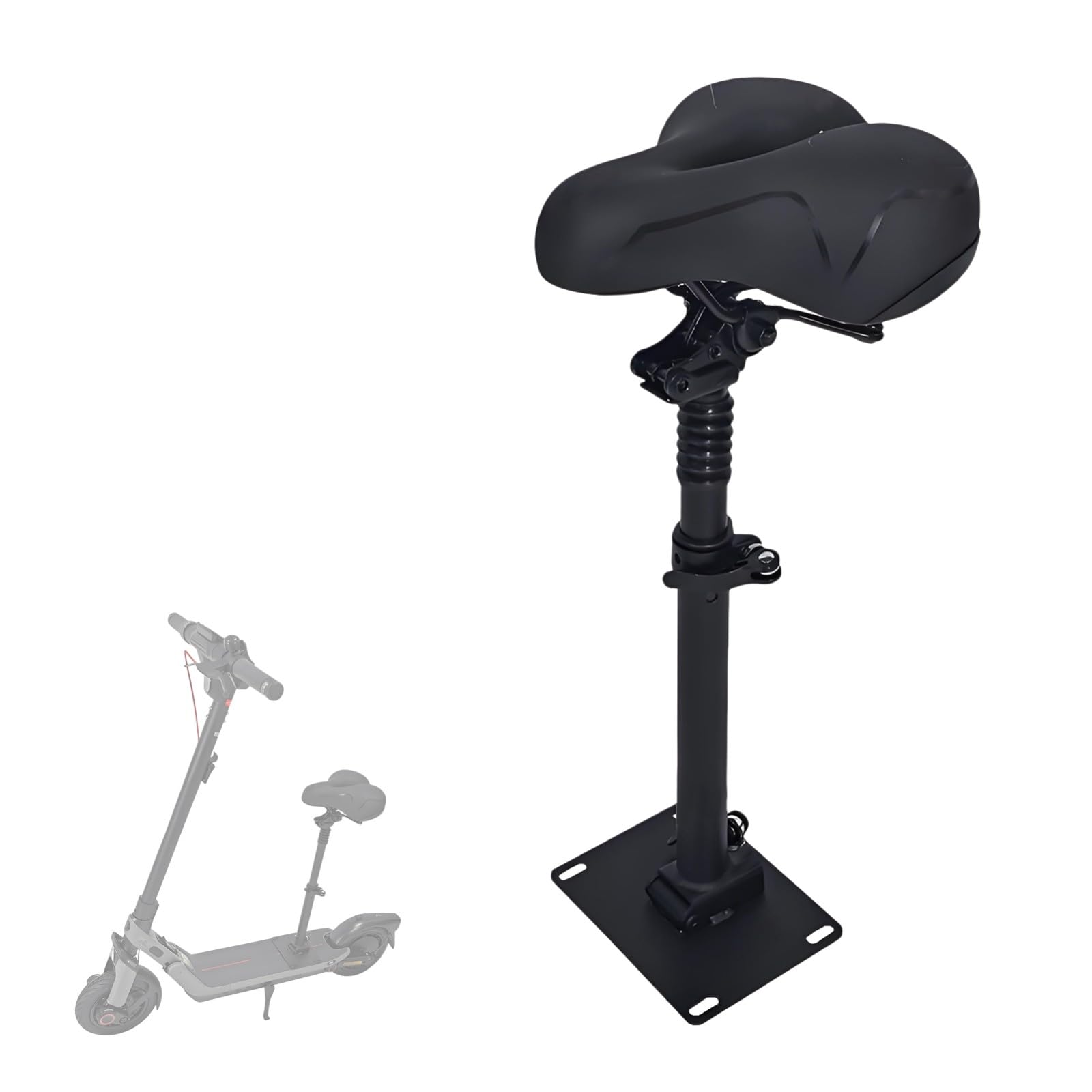 Siège de Trottinette électrique, Fixation de siège de Trottinette réglable et Absorbant Les Chocs, Accessoire de Remplacement pour Segway Ninebot E3/E3Pro