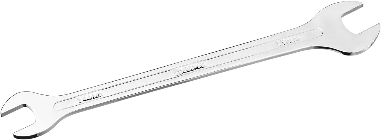 14 mm x 15 mm Super-Thin Open End Wrench, Metric, 11850-1415