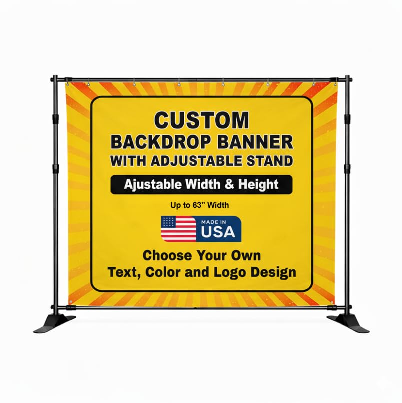 Custom Backdrop Step and Repeat By DC Personalized Event Backdrop with Logo Print | Red Carpet Photography Backdrop Party Banner | Made in USA | Multiple Sizes.