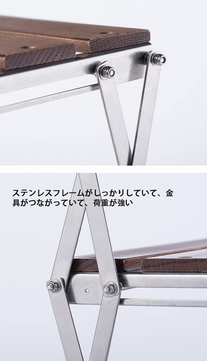 Amazon.co.jp: キャンプ 棚 折りたたみラック キャンプラック 木製