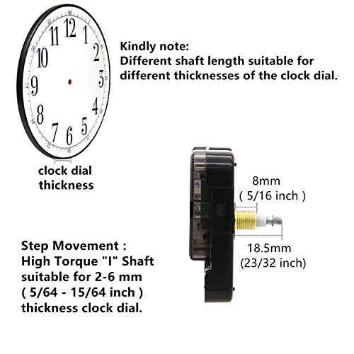 image for TIKROUND 12888 Quartz DIY Wall Clock Movement Mechanism Battery Operat