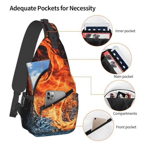 Bolso tipo Sling para mujer y hombre, mochila cruzada miniatura 3