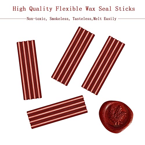 Wax Seal Sticks, ANBOSE 16 Pieces Glue Gun Sealing Wax Sticks for Wax Seal Stamp, New Wine Red Wax Seal Stick for 0.44 Inch Glue Gun, for Wedding Invitations, Cards, Envelopes by ANBOSE - Image 3
