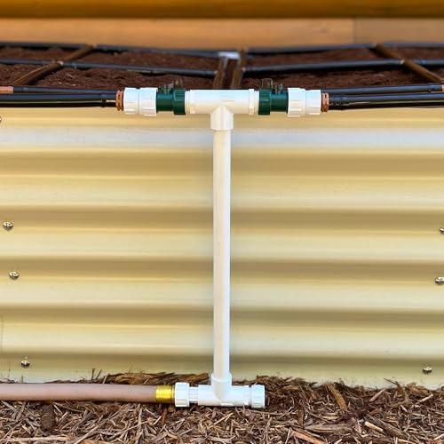 Garden Grid Connection Manifold | Link All of Your Garden Grids so They can Water Together | Adjust The Water Output of Each Individually (17', Double)