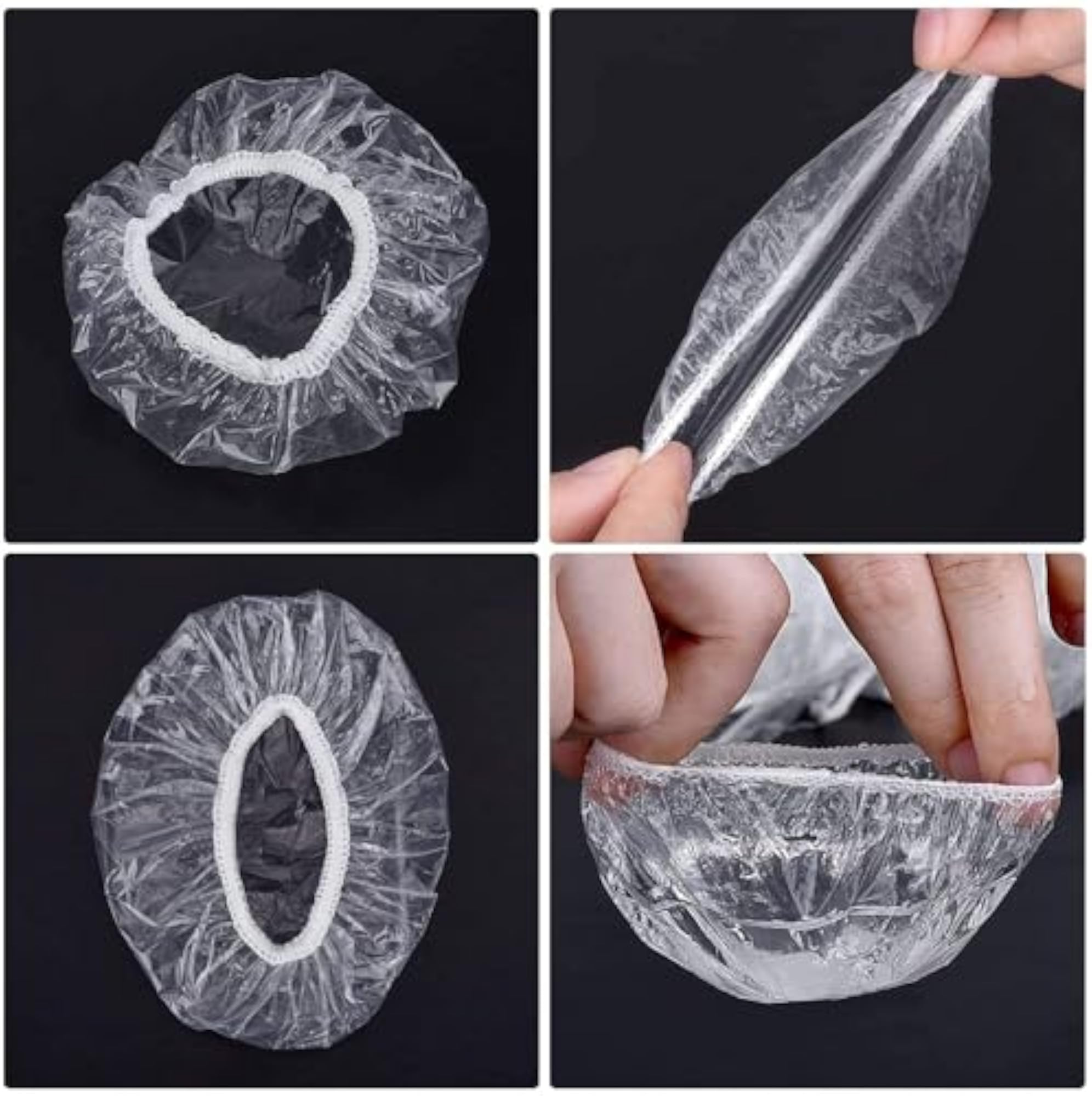 200 PCS Clear Waterproof Ear Protectors for Bathing