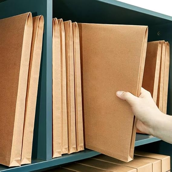 Clasp Envelopes - 9.3 x 13.2 Inch Brown Kraft Catalog Envelopes Button and String Tie Closure Paper Jumbo Envelopes for Home Business