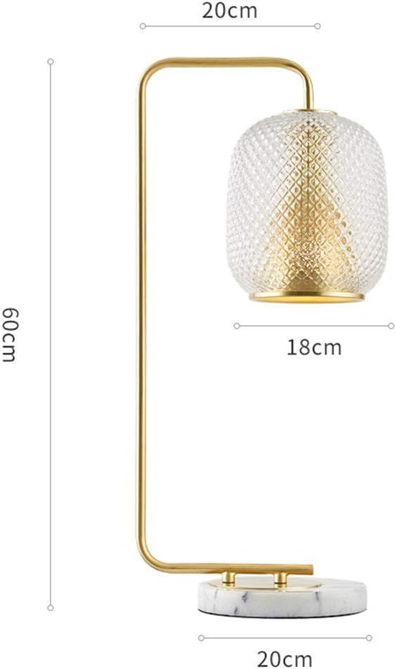 Table Lamp American Retro Nordic Light Luxury Glass Desk Lamp Bedroom Living Room New Chinese Creative Personality Bedside Light Simple Ceramic Table lamp