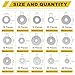 WIESVOP 235Pcs Fender Washers, 304 Stainless Steel Flat Washers Assortment Kit, 15 Different Sizes M3 M4 M5 M6 M8 M10 M12 Metal Washers for Screws Bolts Hardware for Various Home Industrial Automotive