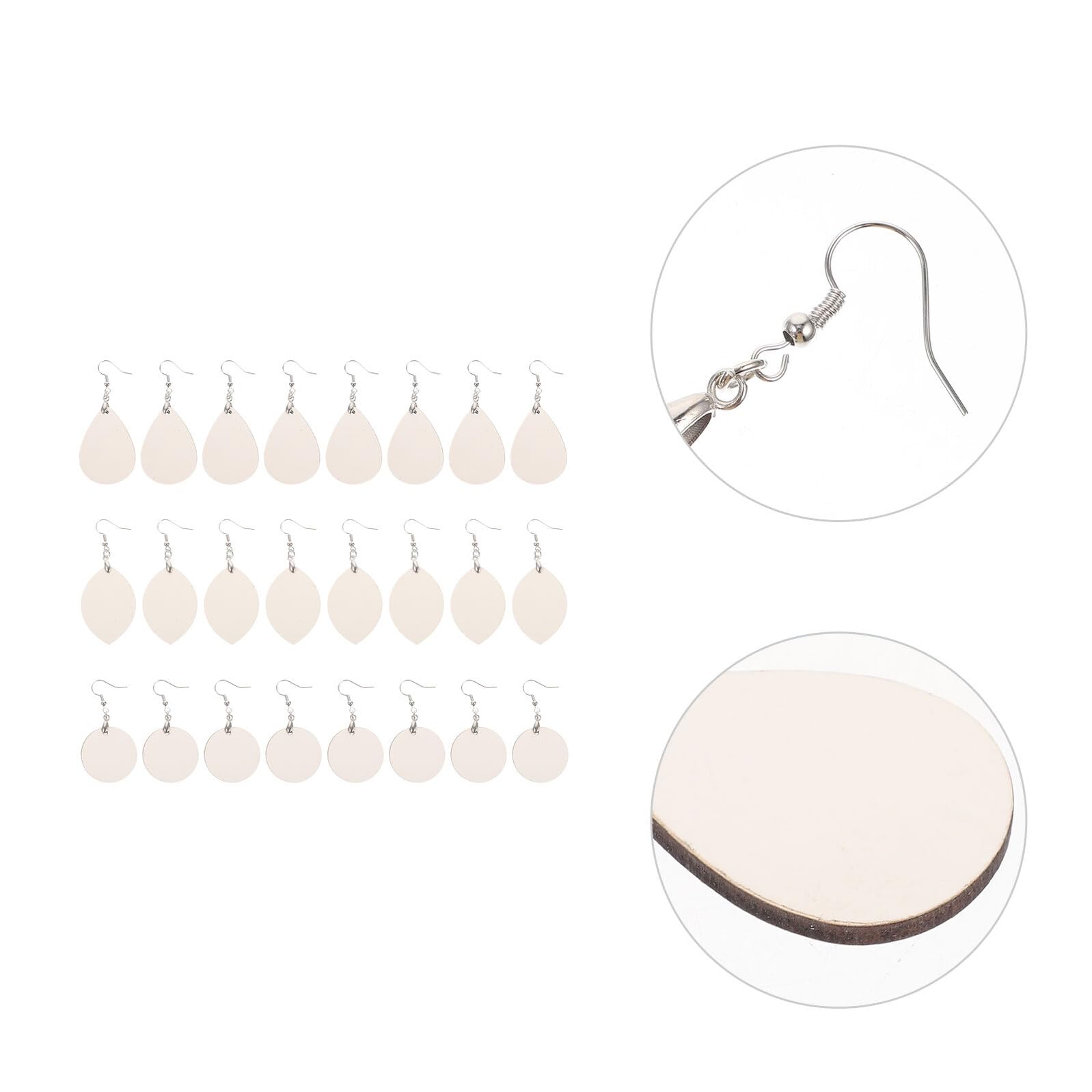 DIYEAH 72 Stück Teiliges Handmade Earring Blanks aus Strapazierfähigem Resin Dekorative Runde Ohrhänger mit Haken Geeignet für DIY Schmuckherstellung und Bastelprojekte