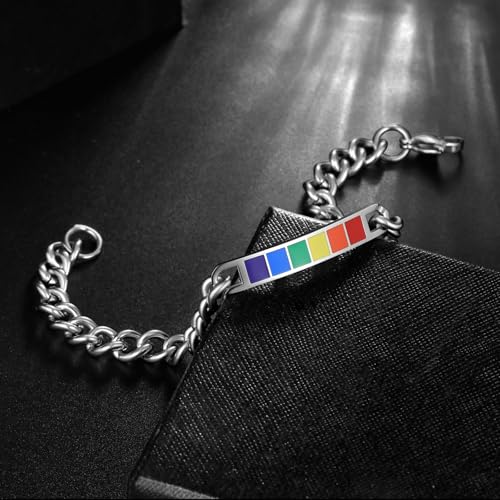 Pulsera de acero inoxidable LGBTQ Pride unisex miniatura 4