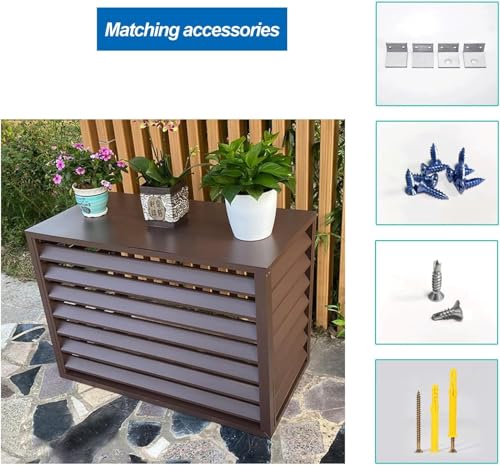 Housse pour climatiseur aluminium marron contre intempéries et pollution - 5