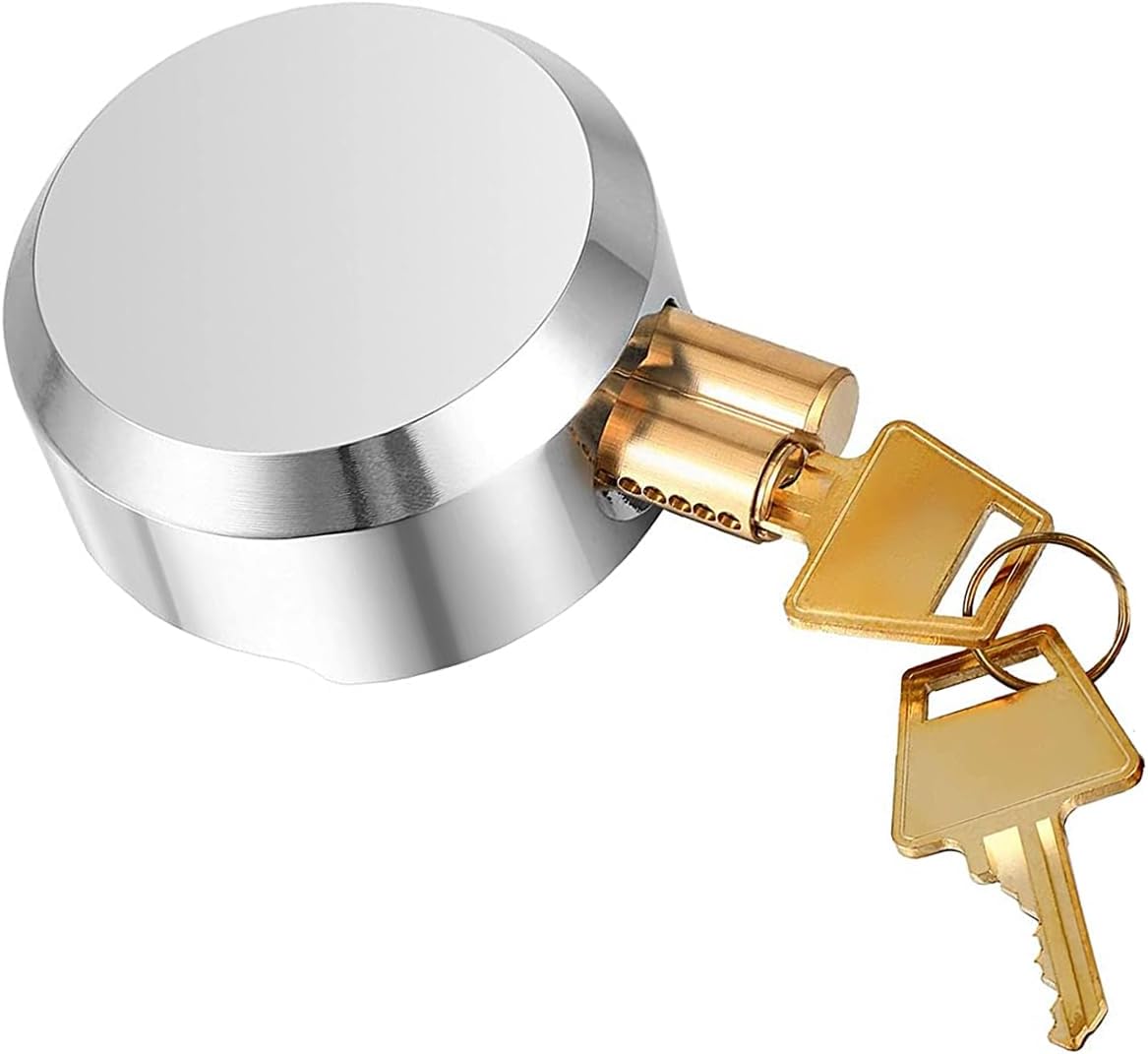 Hidden Shackle Hockey Puck Padlock 2 Keys Van & Trailer Door Lock 2-7/8 ...