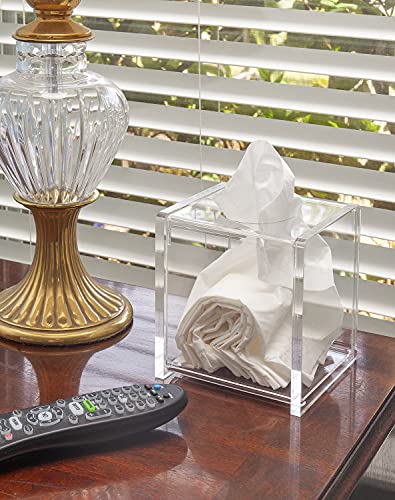 Tissue Box Cover Tissue Box Holder Bathroom Decor Bathroom Accessories Storage Organizers Clear Cube Acrylic 5" X 5" #TOP3