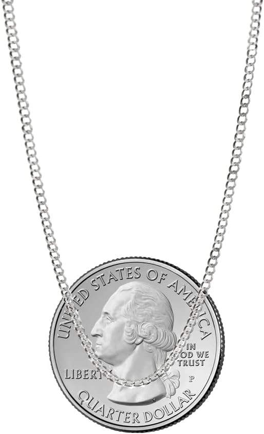 Savlano 925 Sterling Silver 1.8 MM Solid Curb Cuban Link Chain Necklace For Men & Women - Made in Italy Comes With a Gift Box - Image 3